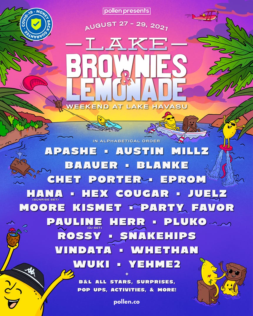 Brownies & Lemonade "Weekend at Havasu" lineup.