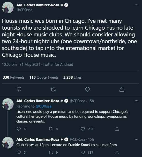 Chicago Alderman Carlos Ramirez-Rosa thinks the city needs more House clubs