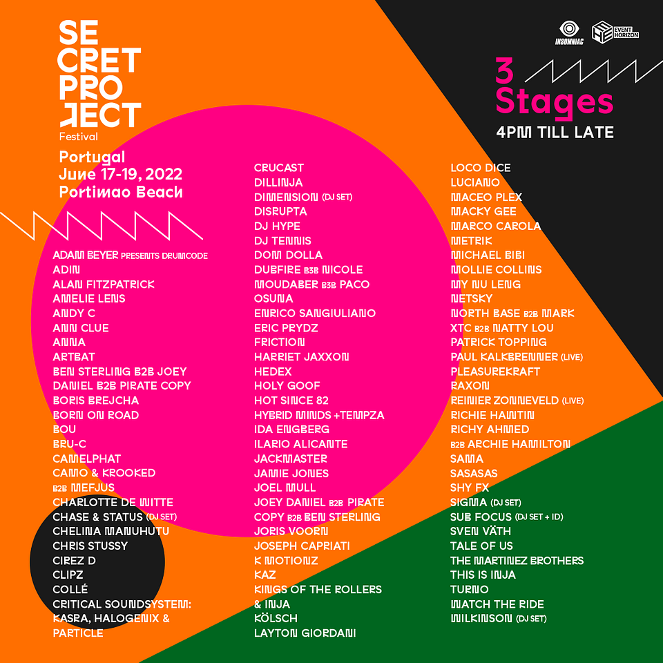 Secret Project Festival announces full line-up for debut on Portuguese coastline with Adam Beyer, Charlotte de Witte, Jamie Jones, Maceo Plex, Paul Kalkbrenner, and many more