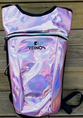 Reinos Hydration Pack 2L luz de la vejiga agua Mochila Holográfico Púrpura  Rosado | eBay