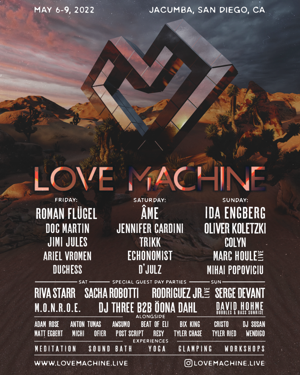 Love Machine Announces Final Lineup For California Desert Edition