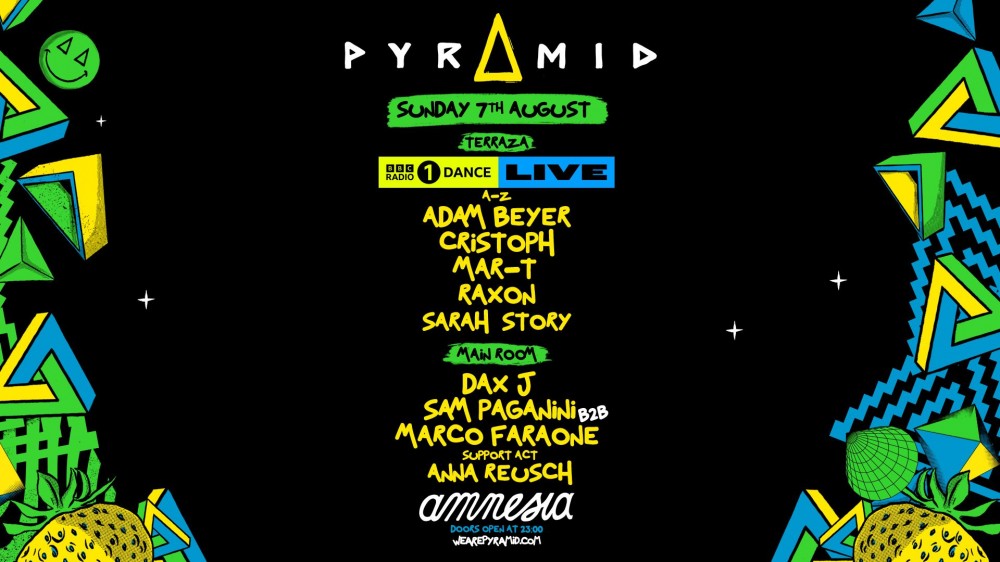 Pyramid Teams Up With BBC Radio 1 Dance To Bring Star Studded Lineup To Amnesia Ibiza