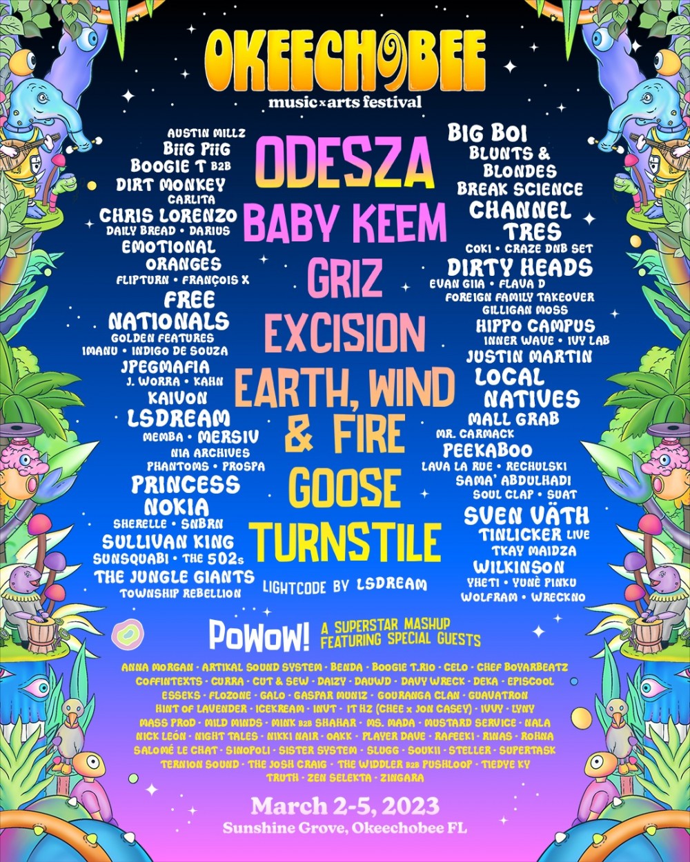Okeechobee Music & Arts Festival Drops 2023 Lineup, Featuring Odesza, GRiZ, Excision, and More