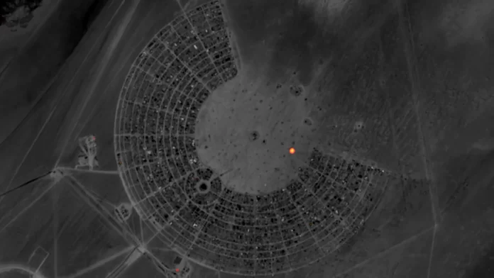 Satellites Capture Burning Man Fire from Space