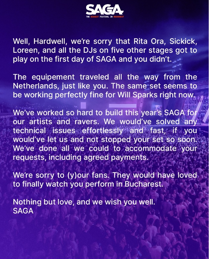 Hardwell’s Saga Festival Set: A Night to Forget in Romania!
